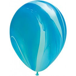 Helium inflated 11" balloon - Blue marble