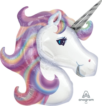 Supershape foil balloon - pastel unicorn