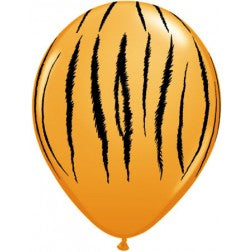 Helium inflated 11" balloon - Tiger stripe