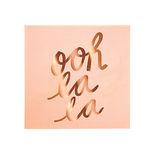 *SALE* Rose gold typographic napkins - Meri Meri