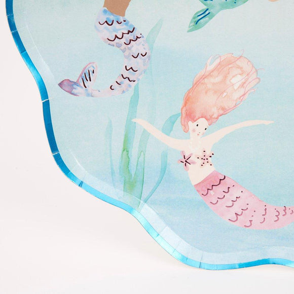 Mermaids swimming large plate - Meri Meri