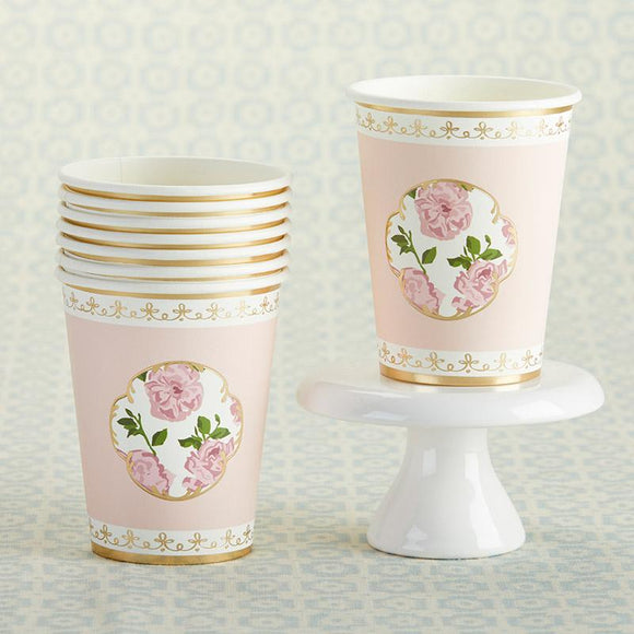 Tea time whimzy pink paper cups