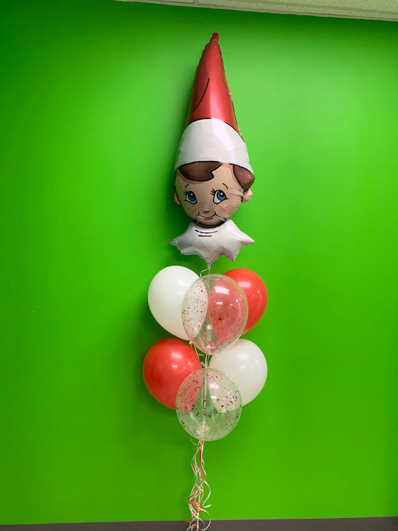Elf on the shelf balloon bouquet