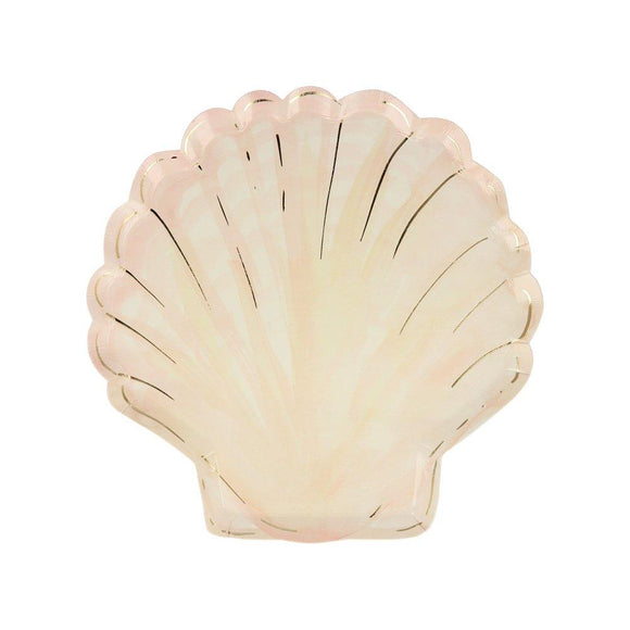 Watercolour clam shell plates - Meri Meri