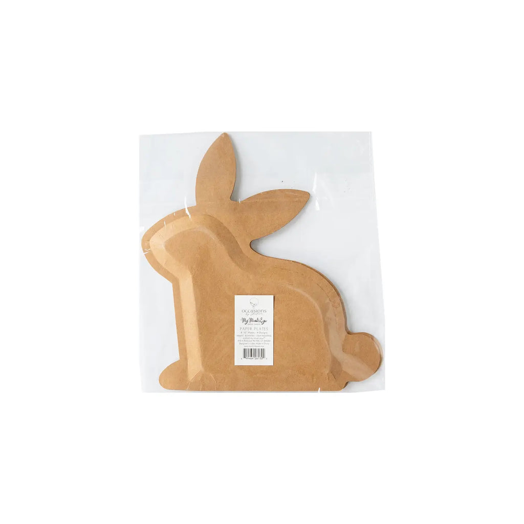 Kraft bunny shaped plates