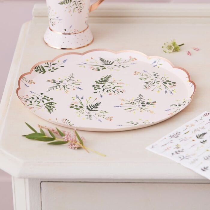 Floral tea party plates