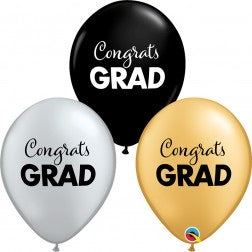 Helium inflated 11” balloon - congrats grad
