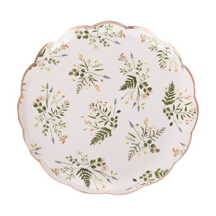 Floral tea party plates
