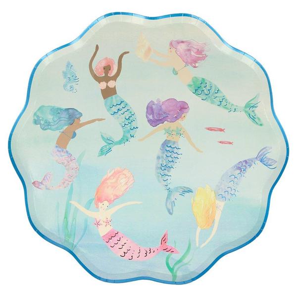 Mermaids swimming large plate - Meri Meri