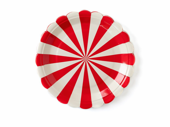 Circus stripe plates