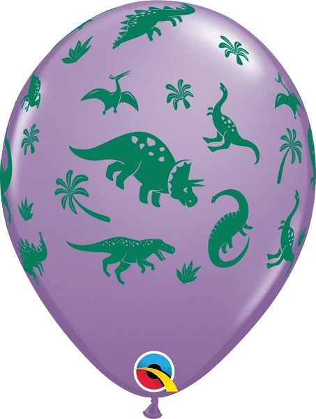 11” latex balloon- dinosaurs - 4 colour choices