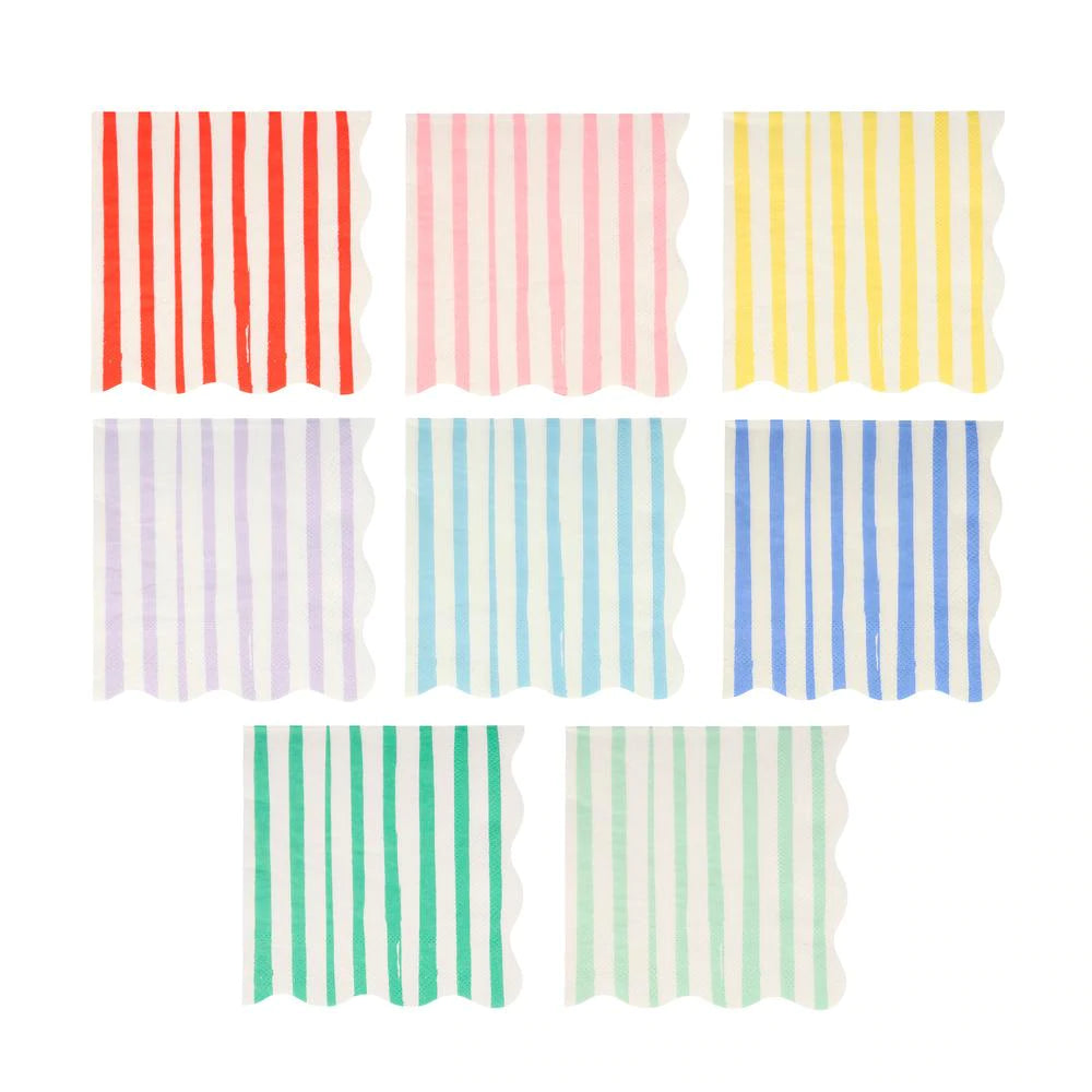 Mixed stripe small napkins- Meri Meri