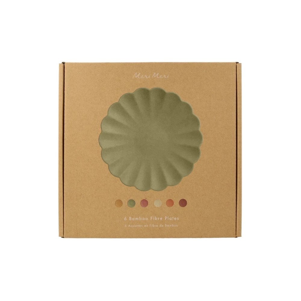 *HALF PRICE* Earthy small reusable bamboo plates - Meri Meri