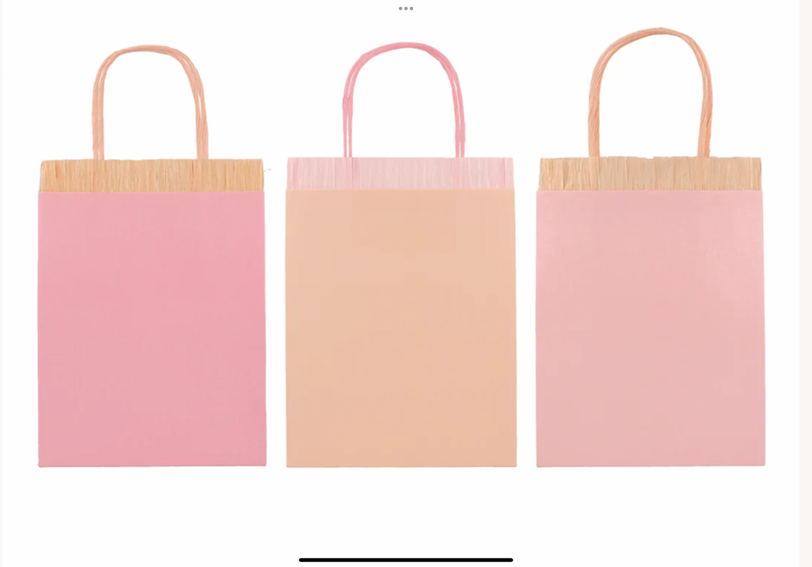 Pink fringe party bags - Meri Meri