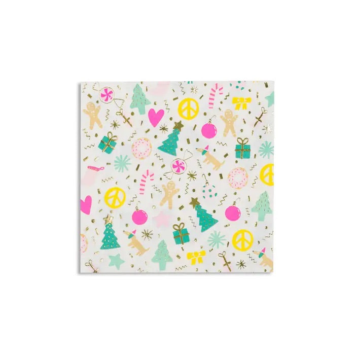 Merry and bright large napkins