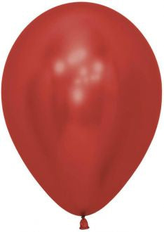 Helium inflated 11” latex balloon - reflex red