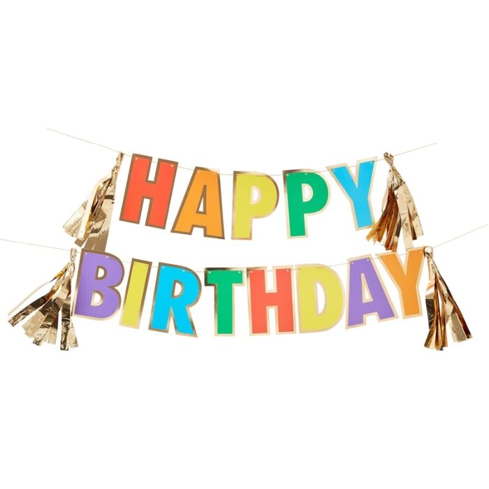 Rainbow happy birthday bunting