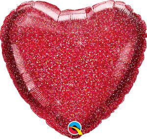18” foil glitter graphic heart