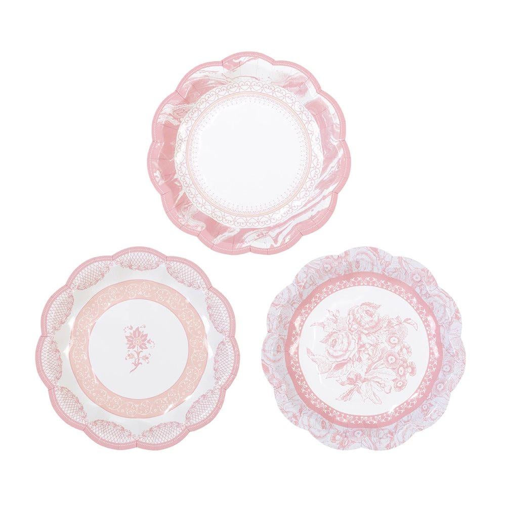 *SALE* Rose party porcelain small plates