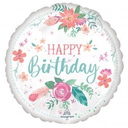 Flowers and feathers birthday
