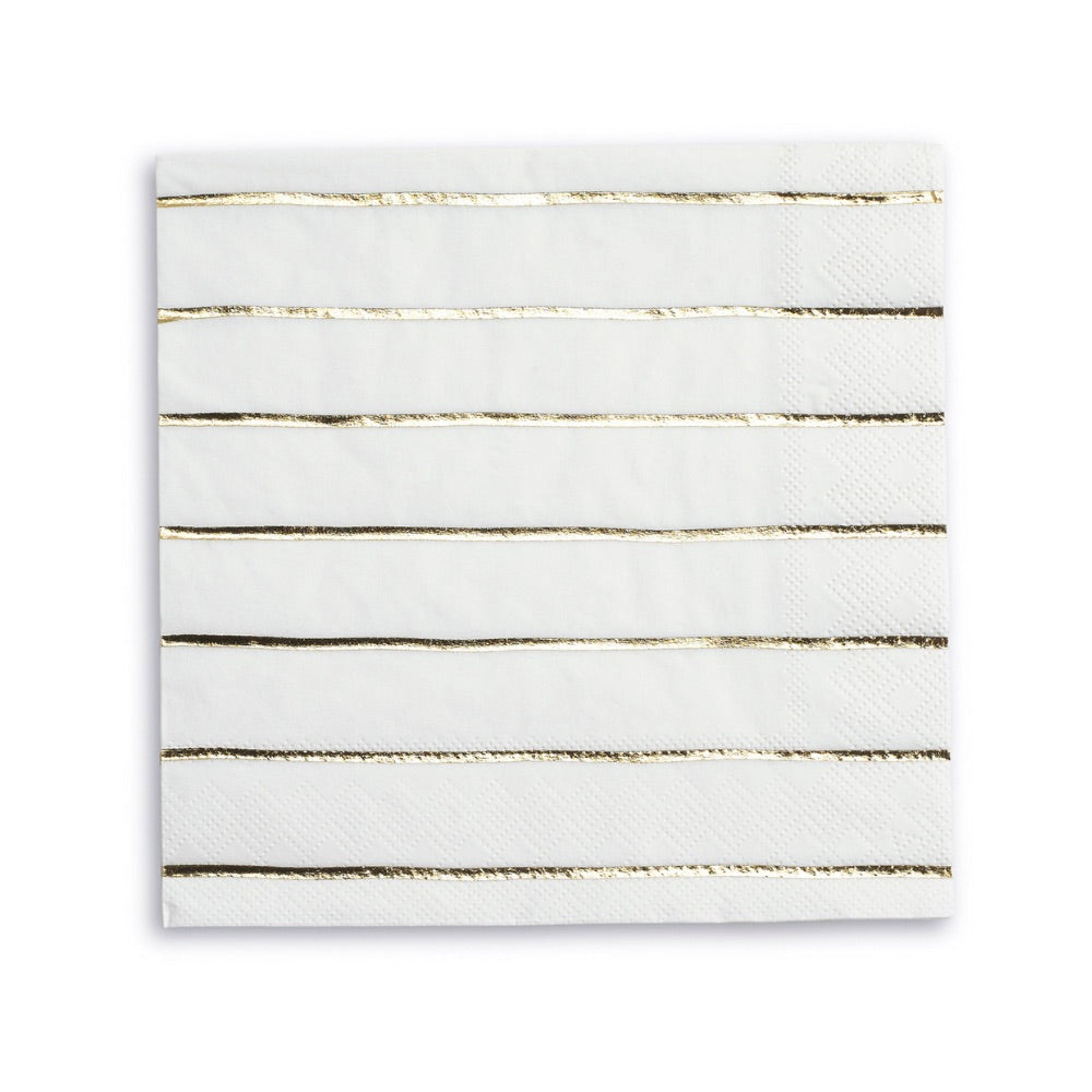 Frenchie large gold striped napkins