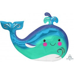 Supershape foil balloon - happy whale