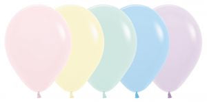 11” matte pastel latex balloons for you to fill at home - pack of 5