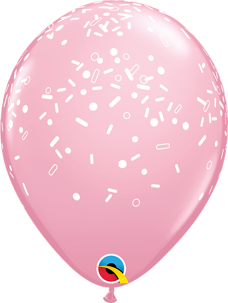 Helium inflated 11” balloon - sprinkles