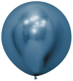 Helium inflated 24” latex balloon - reflex blue