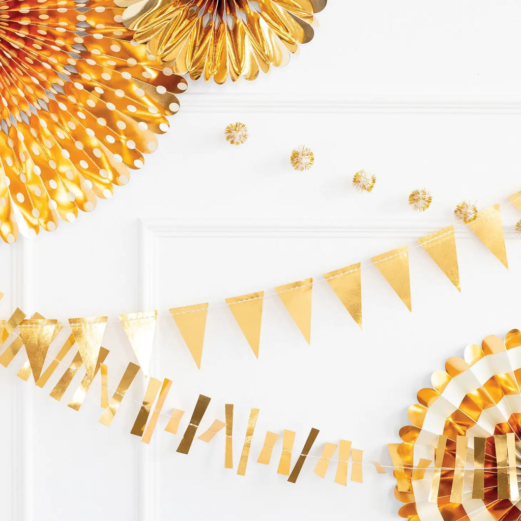 Gold mini banner set of 3