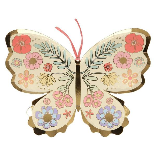 Floral butterfly plates - Meri Meri