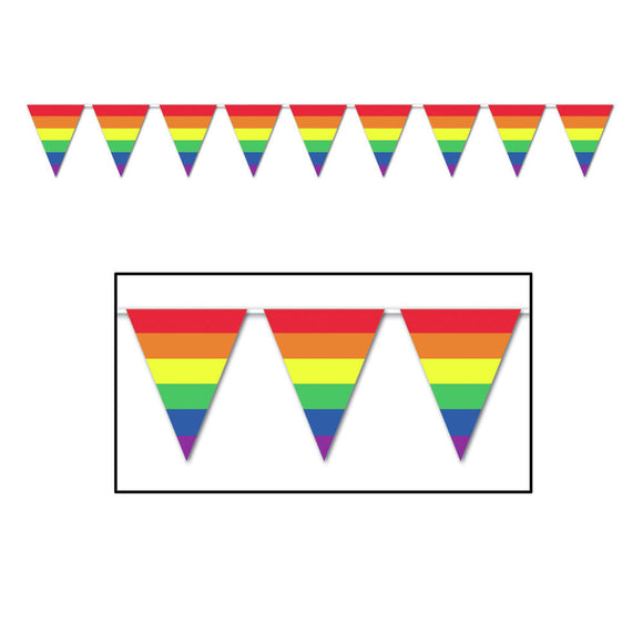 Rainbow pennant banner