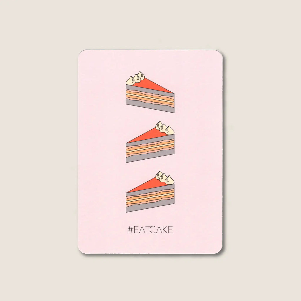 Eat cake postcard