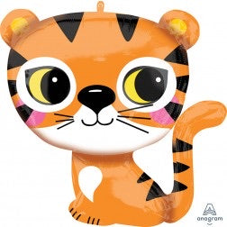 Supershape foil balloon - happy tiger