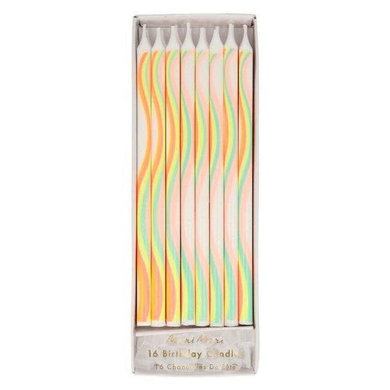 Rainbow pattern candles - Meri Meri