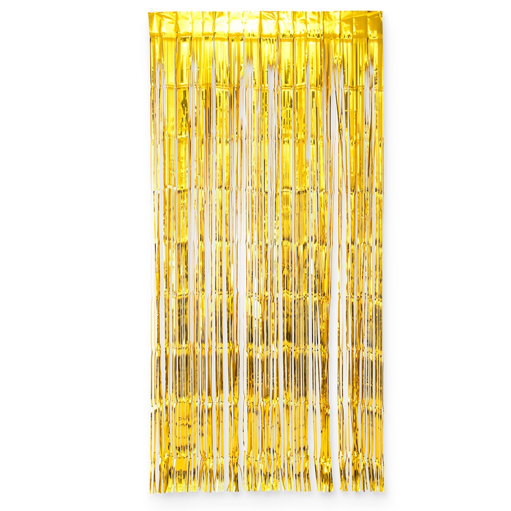 Metallic Gold foil fringe curtain