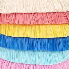 Raffia fringed woven straw bag - Meri Meri