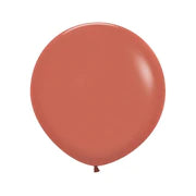 Helium inflated 18” latex balloon - terracotta