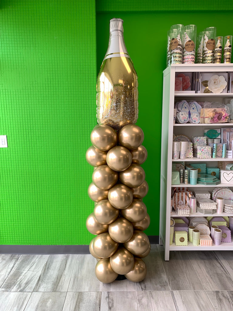 Golden champagne pillar