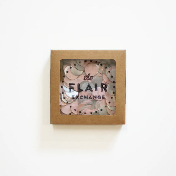 The flair exchange confetti- pink quartz