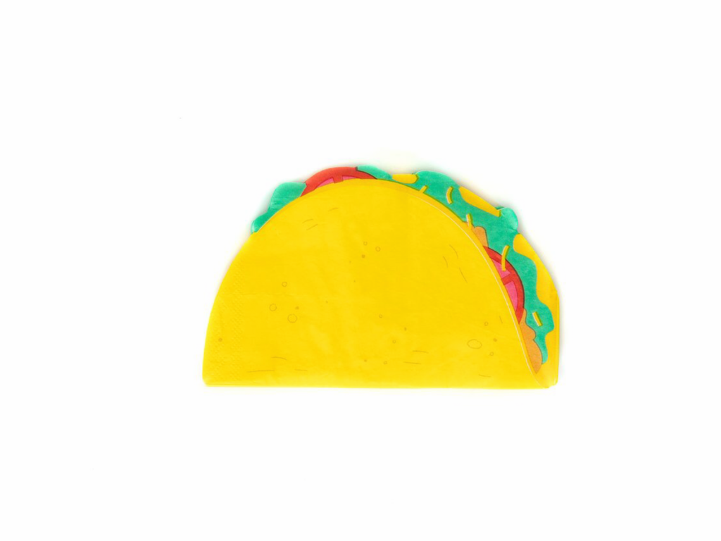 Taco shaped napkins