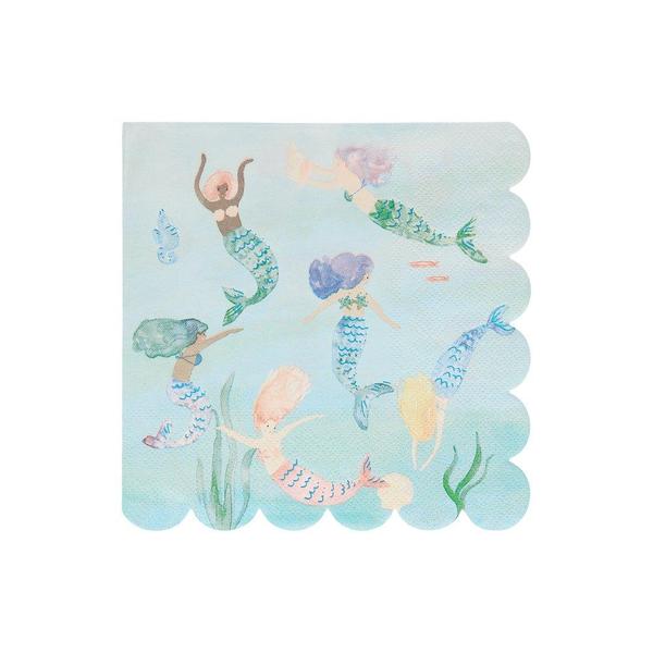 Mermaids swimming napkins - Meri Meri