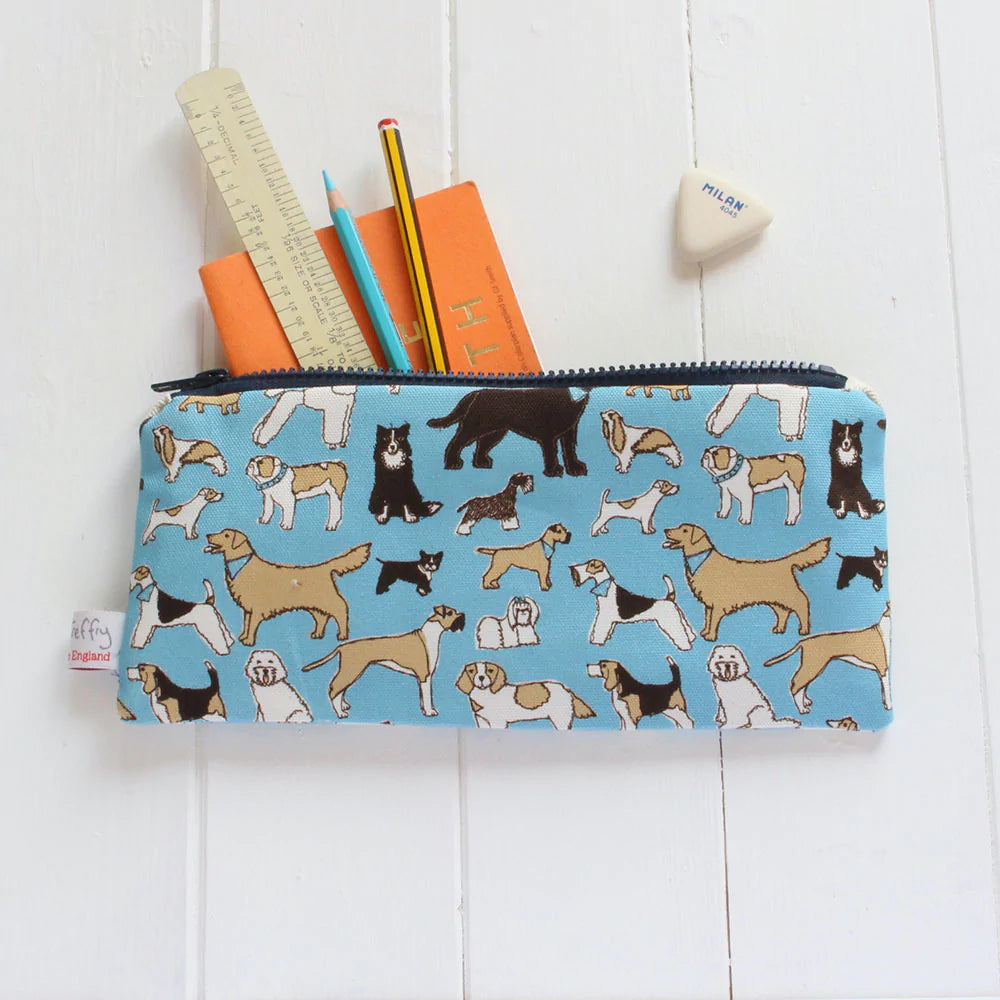 Organic cotton dog pencil case - Poppy Treffry