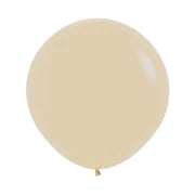 Helium inflated 18” latex balloon - white sand
