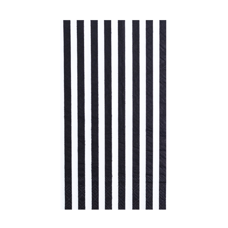 Black and white striped napkins