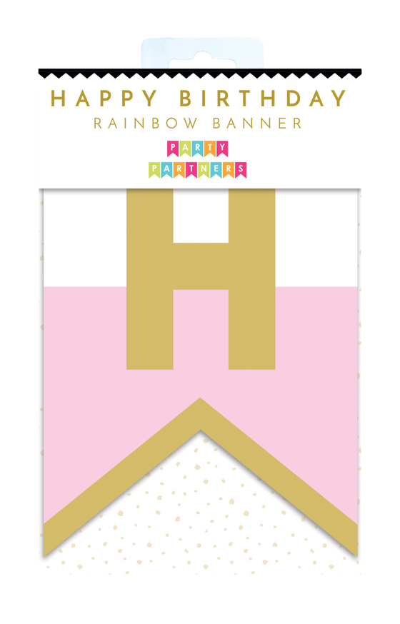Rainbow birthday banner