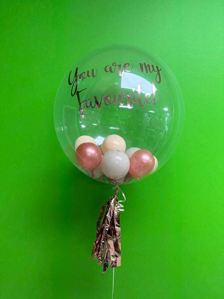 Helium inflated Personalized bubble balloon