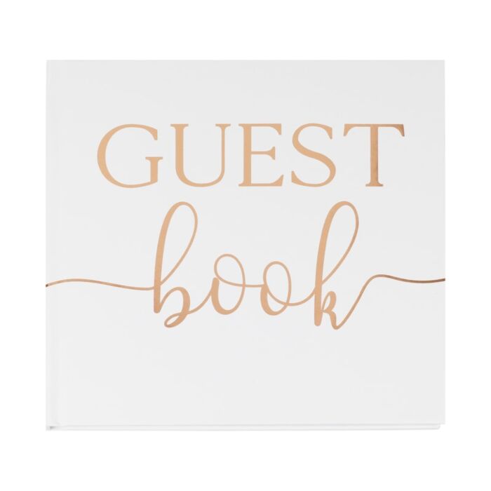 Rose gold guest book