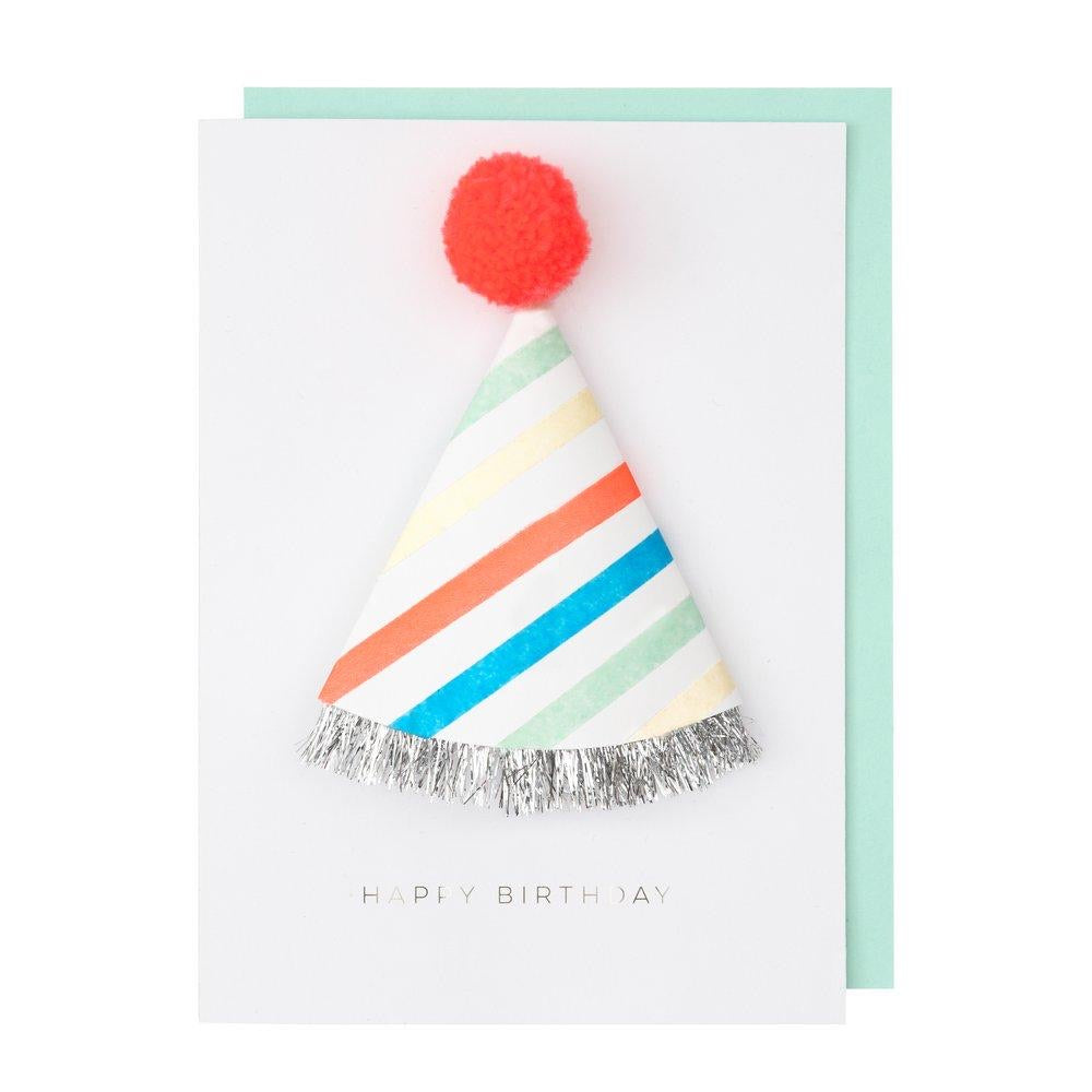 Birthday hat greeting card - Meri Meri