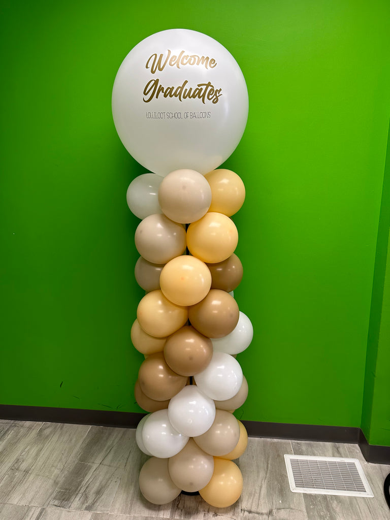 Personalized balloon pillar - your own message 24 HOURS NOTICE REQUIRED